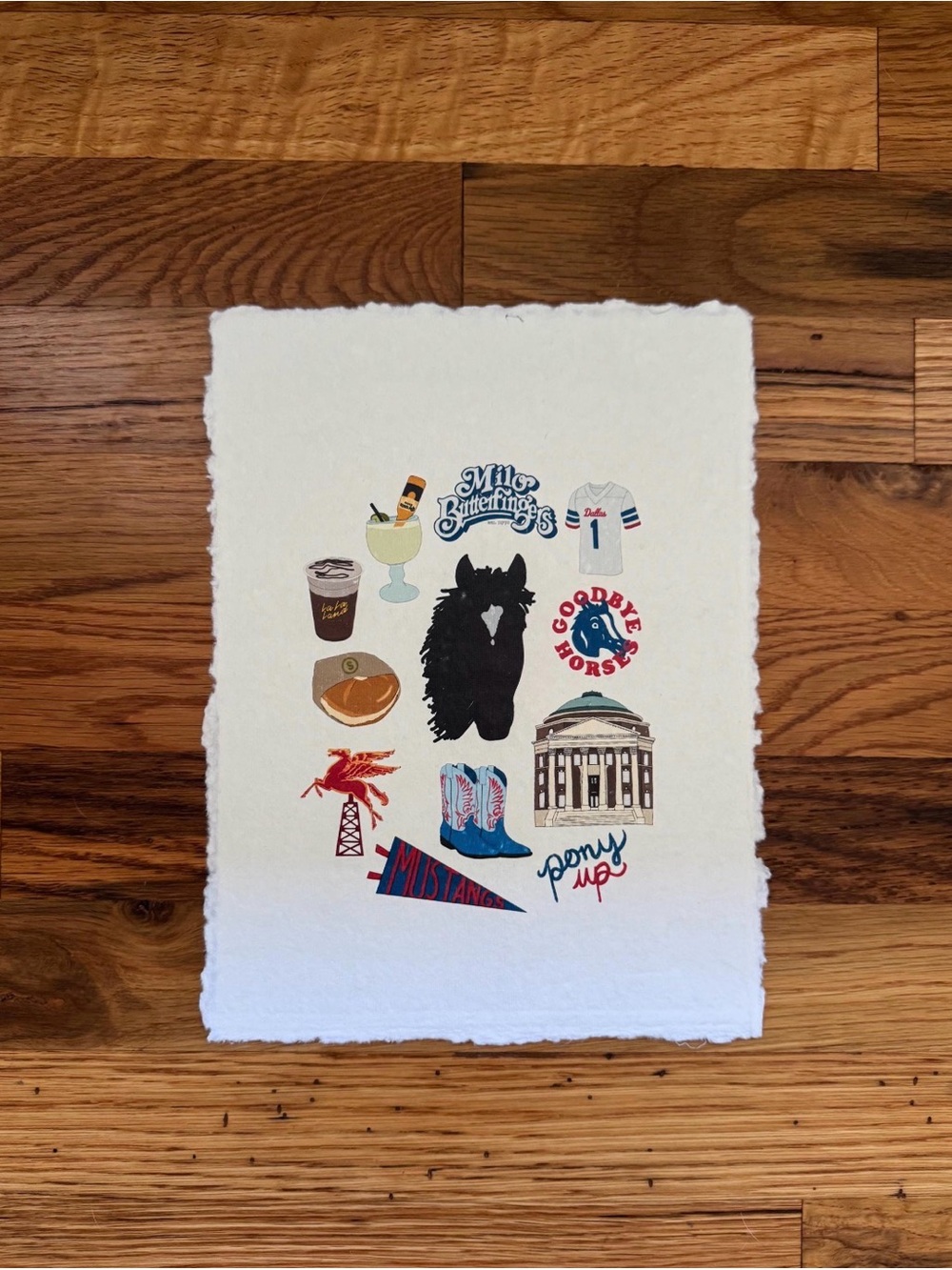 SMU Southern Methodist University Dallas Texas Icon Art Print Teddy Rae Prints